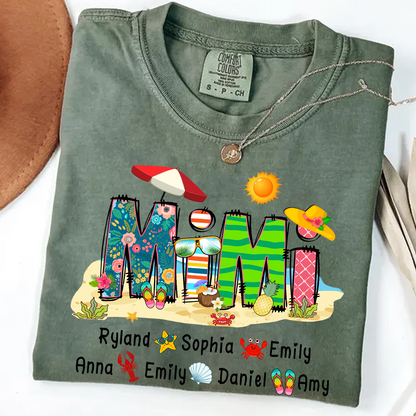 Comfort Colors® Mimi Summer 2025 T-Shirt, Custom Grandma With Grandkids Shirt