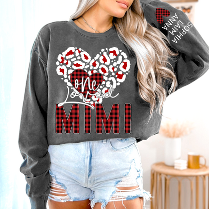 Personalized One Love Mimi Sweatshirt, Custom Grandma And Kids, Gift For Design for Valentine