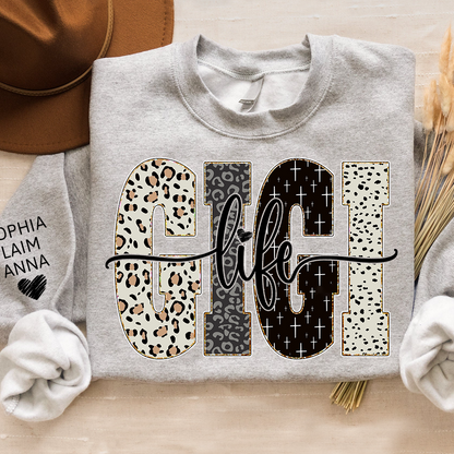 Custom Bible Style Gigi Life Sweatshirt – Personalized Gift for Grandma, Gigi, or Mimi with Grandkids’ Names