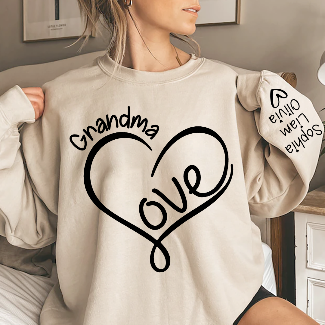 Valentine Love Heart Grandma And Kids LTP01