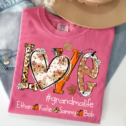 Comfort Colors® Custom Love Fall, Personalized Halloween for Grandma And Grandkids