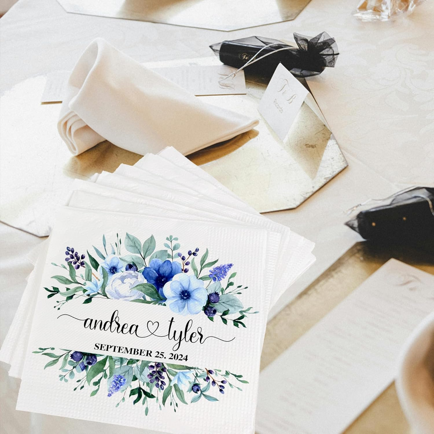 Luxury Custom Napkins Wedding, Personalized Cocktail Napkins For Bar, Custom Napkins For Wedding Reception, Wedding Cocktail Napkins, Customized Napkins For Party, Napkins For Tables