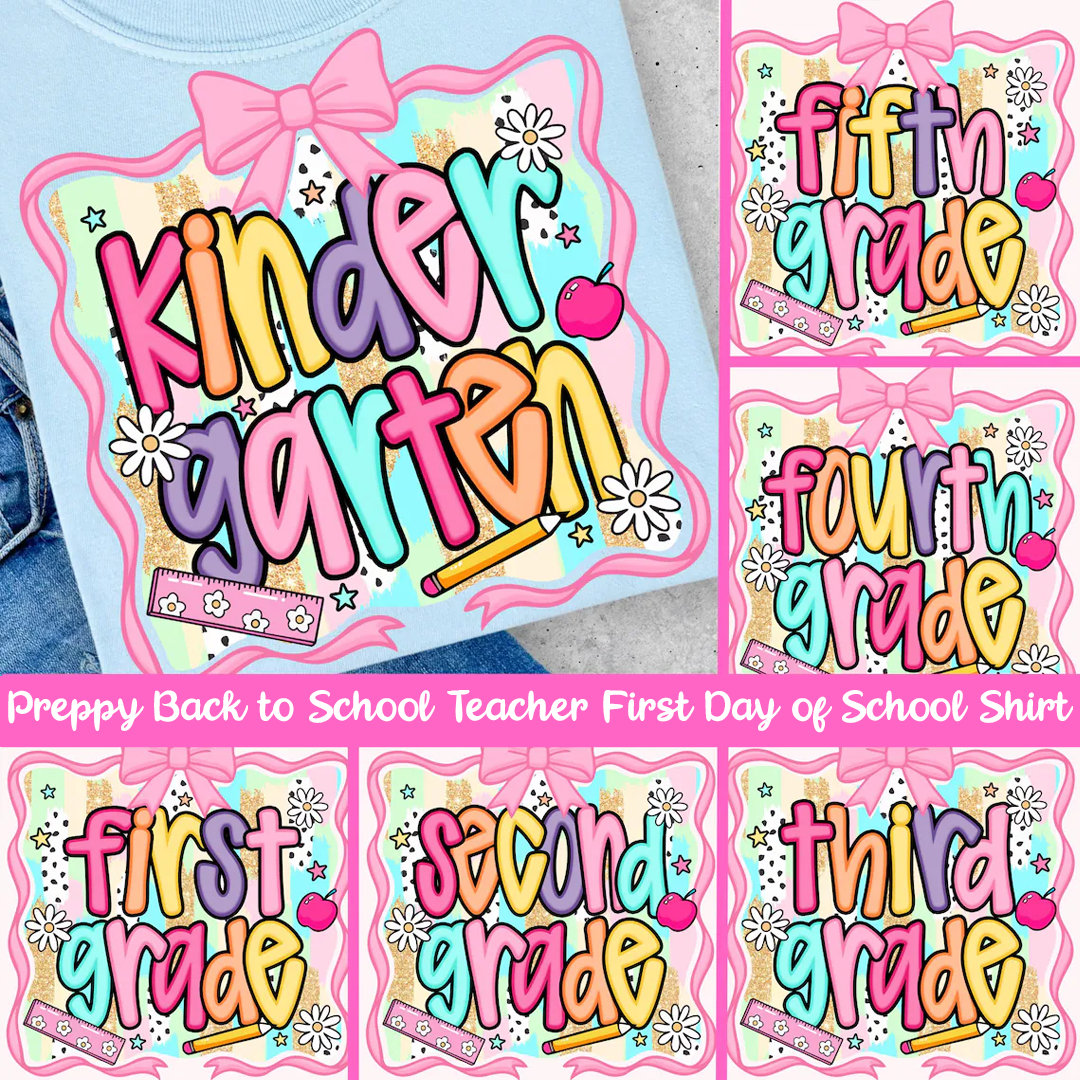 Preppy Back to School Teacher First Day of School