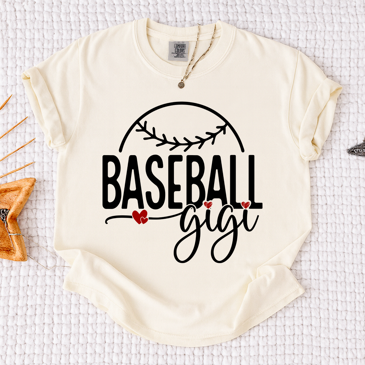 Comfort Colors® Baseball Gigi Heart, For Gift Grandma And Kids