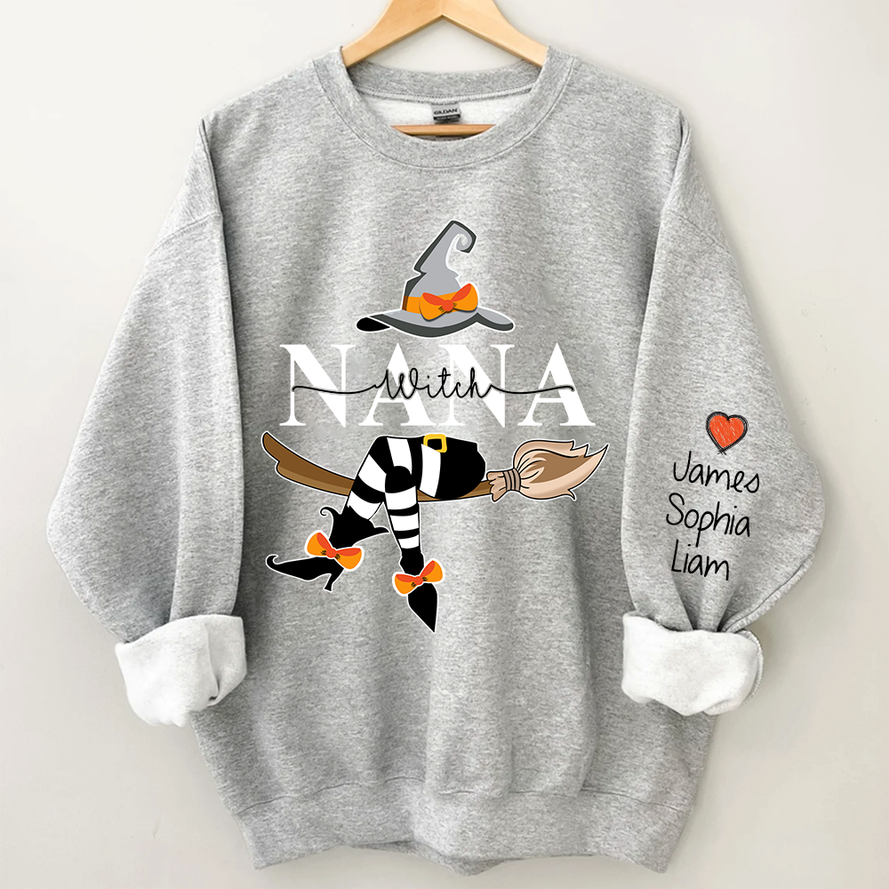 Nana Witch Halloween Sweatshirt, Nana Halloween, Grandma Gift TH