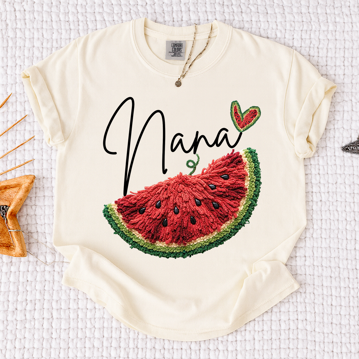 Comfort Colors® Custom Nana Watermelon Shirt, Cute 4th of July Summer Grandma Gift