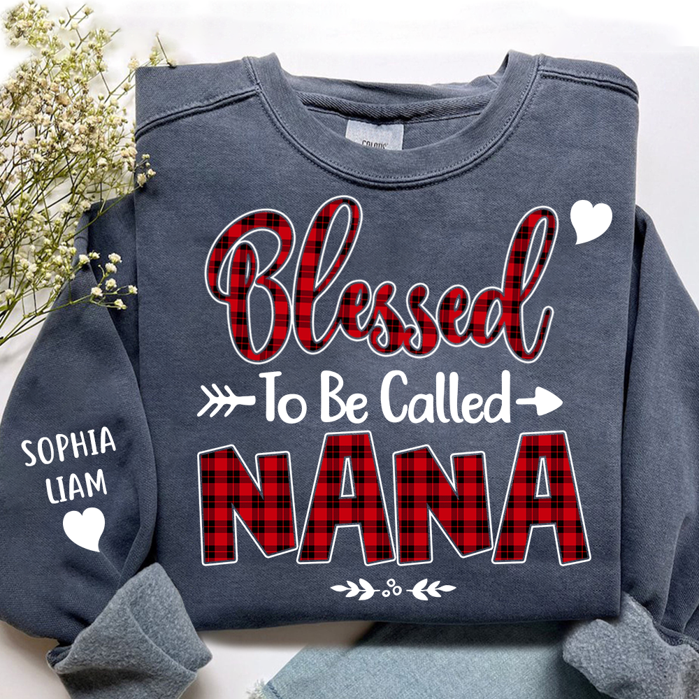 Personalized Nana Sweatshirt, Blessed to Be Called Nana Holiday Gift for Grandma