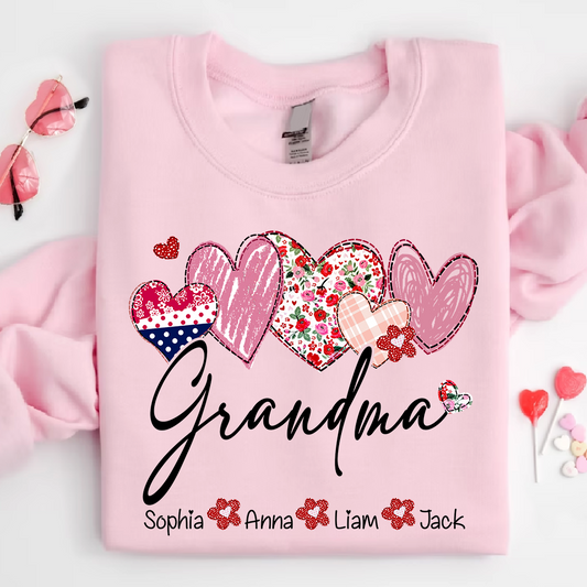 Valentine's Day Heart Grandma Life And Kids LTP01