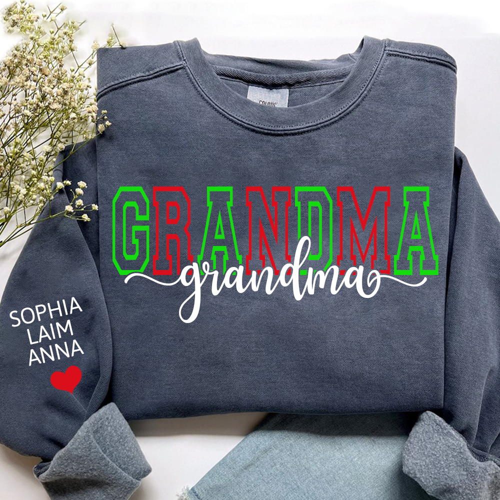 Personalized Merry Christmas Mimi Sweatshirt, Gift for Grandma and Kids