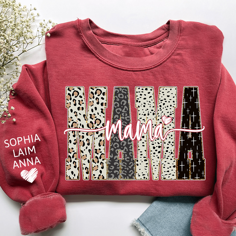 Custom Bible Style Mama Sweatshirt – Personalized Gift for Mom, Mama, or Grandma with Grandkids’ Names