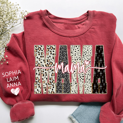 Custom Bible Style Mama Sweatshirt – Personalized Gift for Mom, Mama, or Grandma with Grandkids’ Names