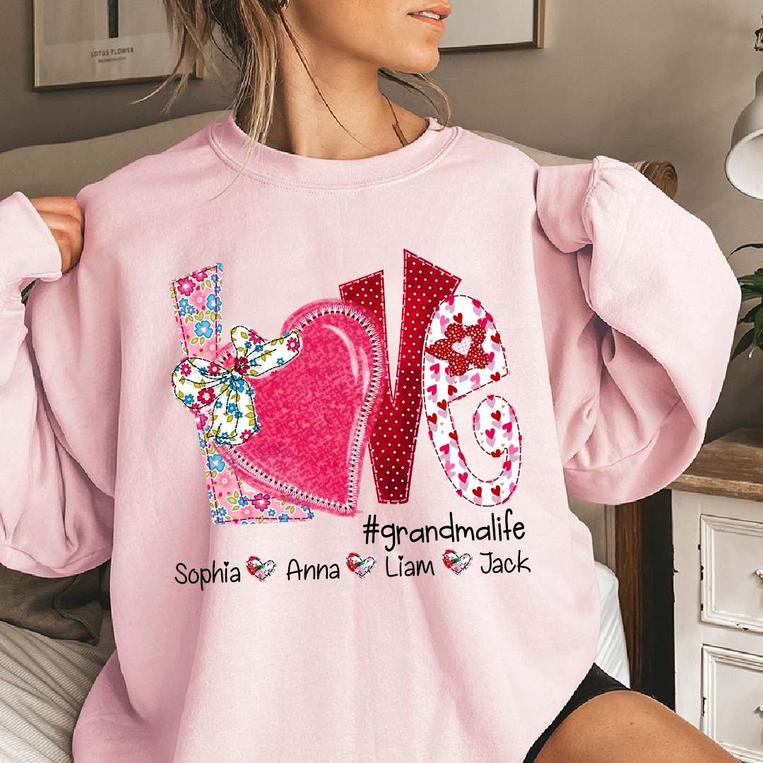 Love Custom Grandma Life And Kids Valentine's Day  LTP01