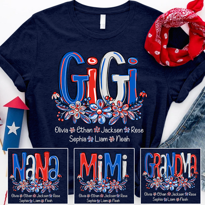Red White Blue USA 4th July For Grandma And Kids LTP01