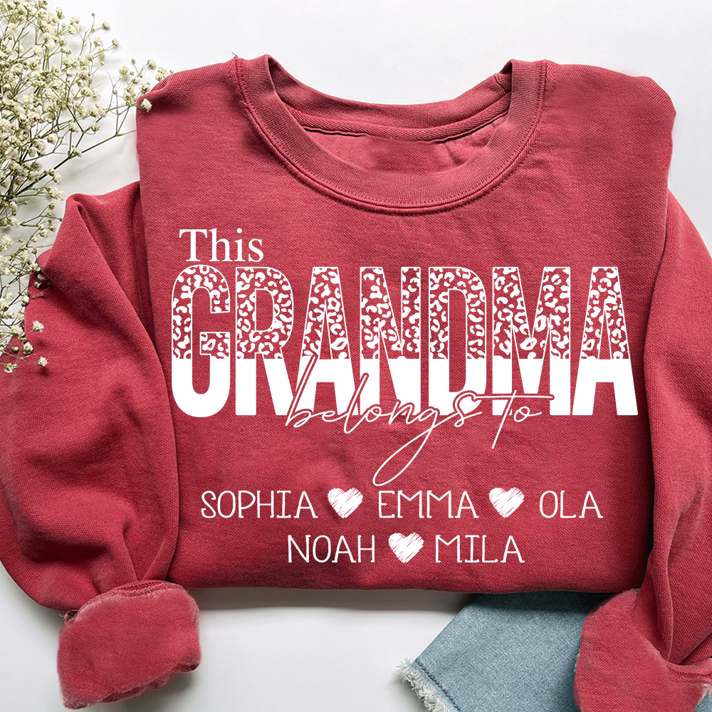 Personalized This Grandma Belong To Sweatshirt, Gifts for Grandma, Custom Grandma And Grandchild Name