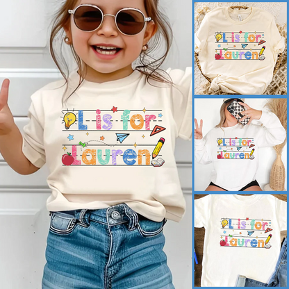 Custom Name First Day Of School, Kids/Teacher Back To School