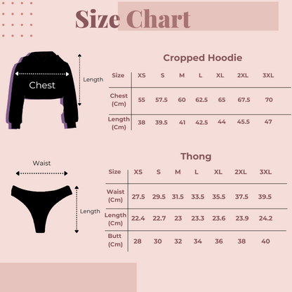 Women's Halloween Pumpkin Crop Hoodie & Thong Set | Sexy Jack-O'-Lantern Costume Outfit