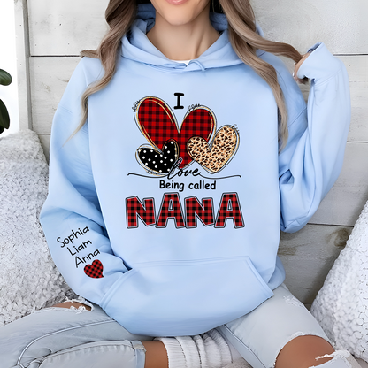 I Love Being Called Mimi Hoodie, Personalized Grandma Shirt with Kids Names