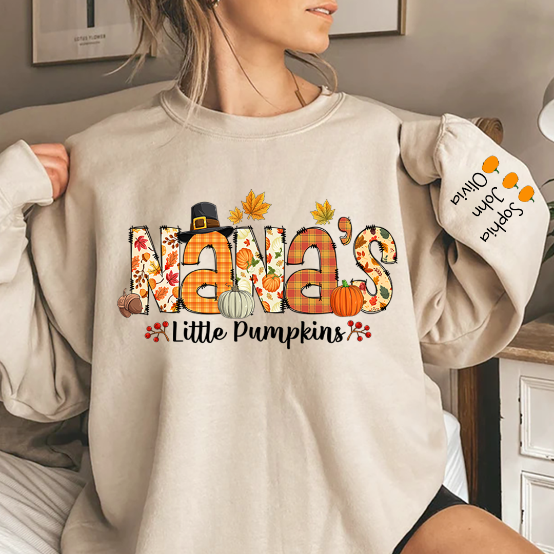 Nana little pumpkins autumn And Grandkids Sweatshirt