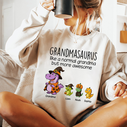 Saurus Pumkin Halloween Custom Nick Name, Gifts For Grandma And Kids