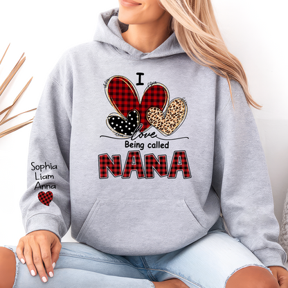 I Love Being Called Mimi Hoodie, Personalized Grandma Shirt with Kids Names