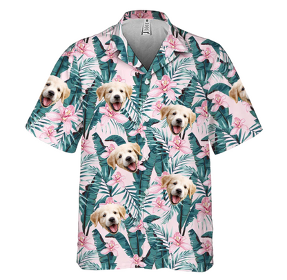 Custom Hawaiian Shirt With Face Baby, Custom Photo Tropical Vibes Only - Family Personalized Face Custom Unisex Hawaiian Shirt