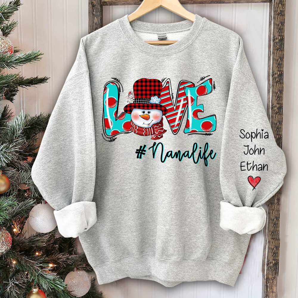 Love Grandmalife  Christmas And Grandkids Sweatshirt