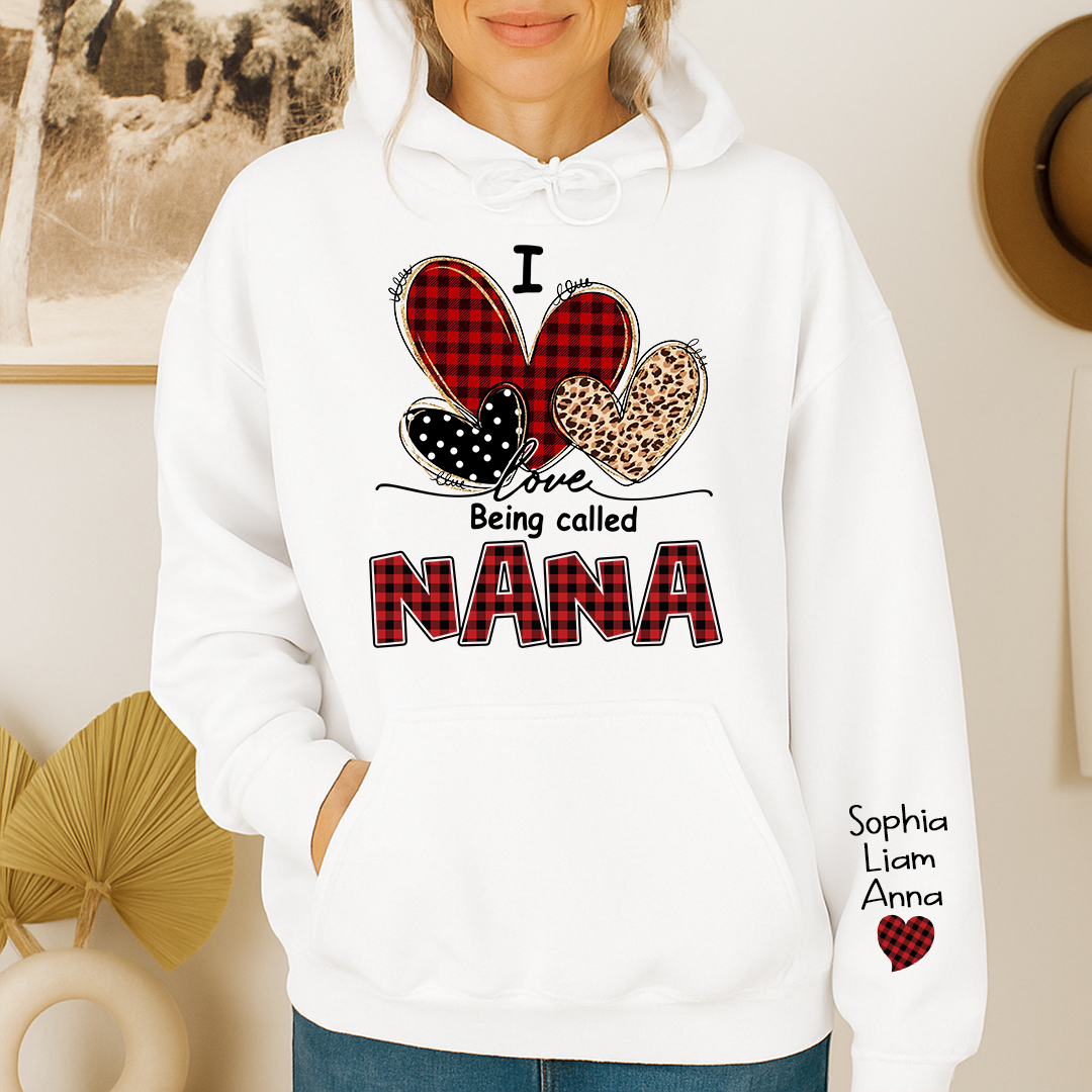 I Love Being Called Mimi Hoodie, Personalized Grandma Shirt with Kids Names