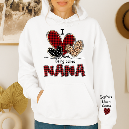 I Love Being Called Mimi Hoodie, Personalized Grandma Shirt with Kids Names