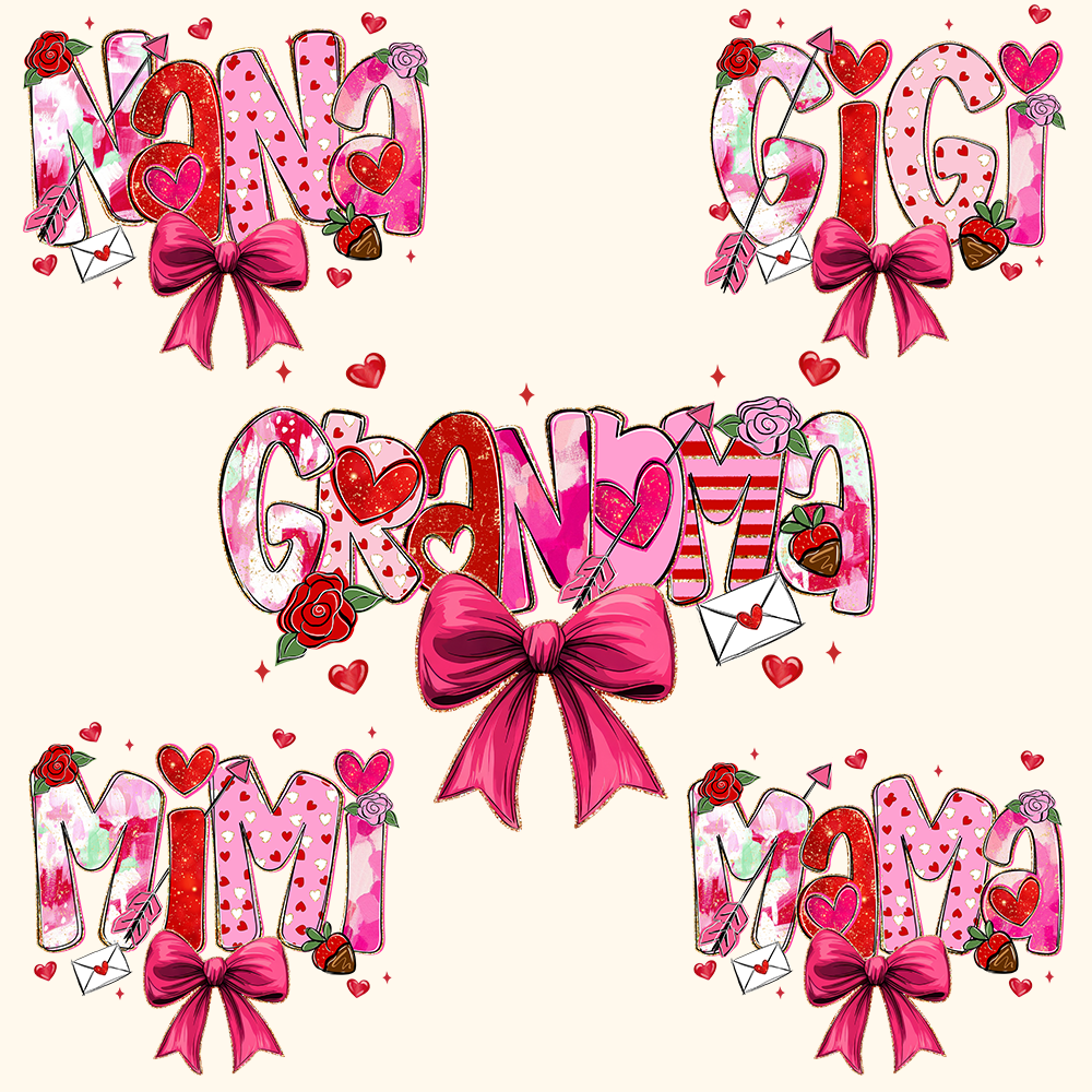 Personalized Gigi Valentine Sweatshirt, Cute Bow and Strawberry Design for Grandma and Kids