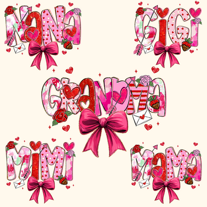 Personalized Gigi Valentine Sweatshirt, Cute Bow and Strawberry Design for Grandma and Kids