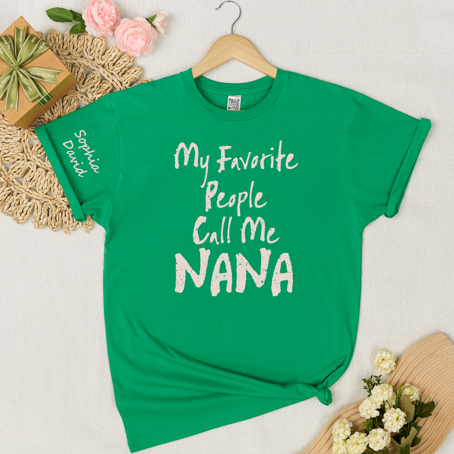 Custom Nana Shirt My Favorite People Call Me Nana Personalized Grandma T Shirt with Kids Names Gift for Nana Mother Birthday Family Matching Tee