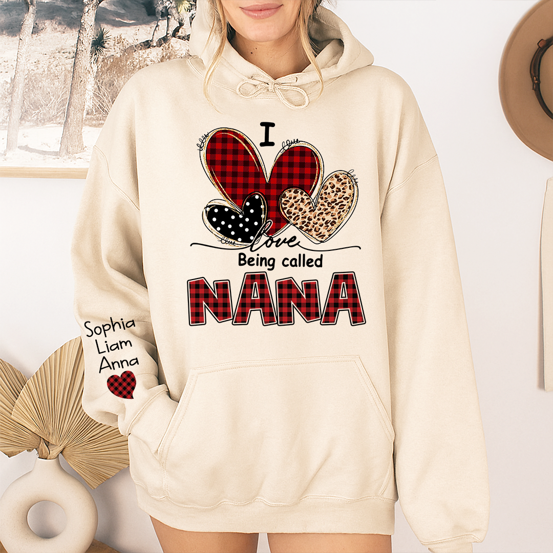 I Love Being Called Mimi Hoodie, Personalized Grandma Shirt with Kids Names