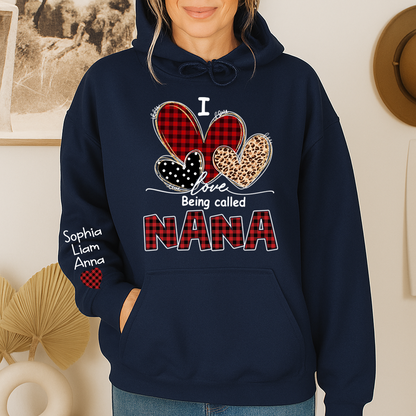I Love Being Called Mimi Hoodie, Personalized Grandma Shirt with Kids Names