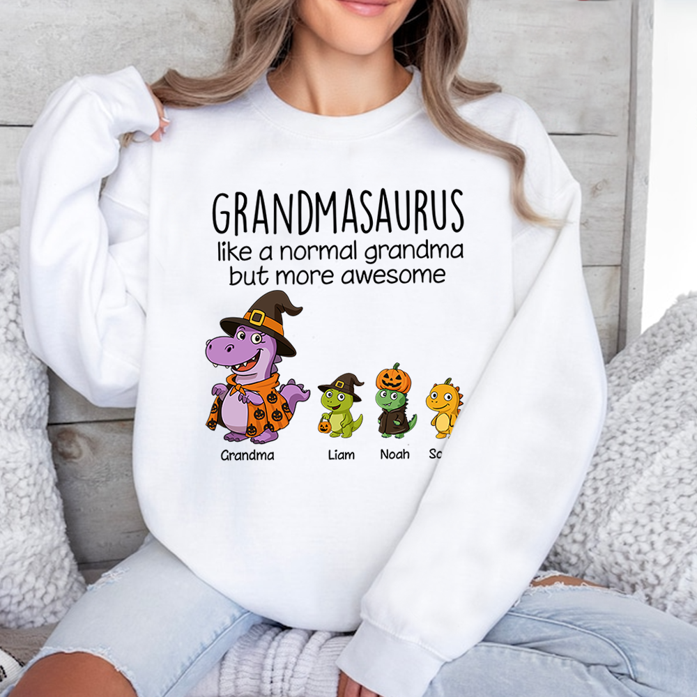 Saurus Pumkin Halloween Custom Nick Name, Gifts For Grandma And Kids