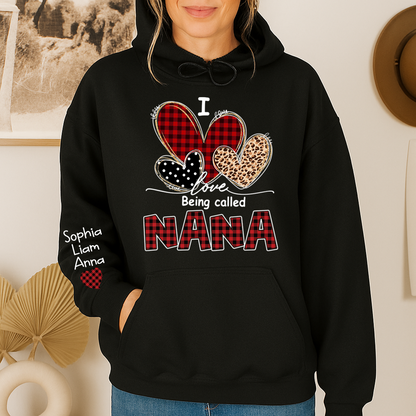 I Love Being Called Mimi Hoodie, Personalized Grandma Shirt with Kids Names