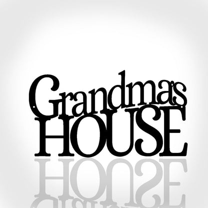 Grandma's House Metal Sign - Black Metal Wall Decor Grandmother Gift Metal Sign Metal Wall Art Wall Deco