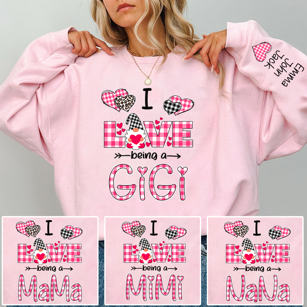 Valentine I Love Being a Gigi, For Gift Grandma And Kids