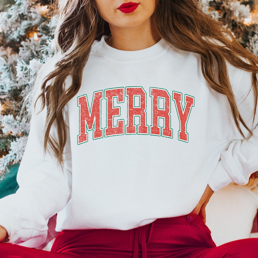 Christmas Sweatshirt, Merry Christmas Sweatshirt, Christmas Shirt for Women Sweatshirt