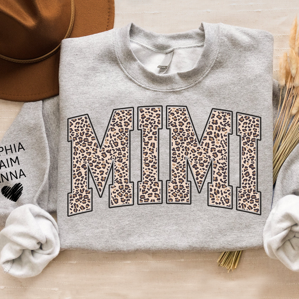 Leopard Style Design, Custom Mimi Gifts for Grandma and Kids