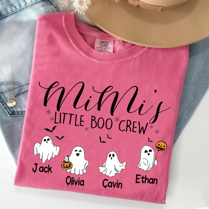Comfort Colors® Custom Halloween Grandma Shirt, Grandma Boo Crew Shirt, Grandma's Bootiful Crew Shirt