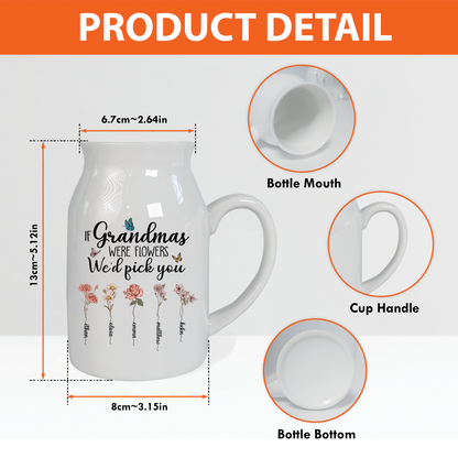 Nana Were Flower And Grandkids Ceramic Flower Vase, Mother's Day Gifts