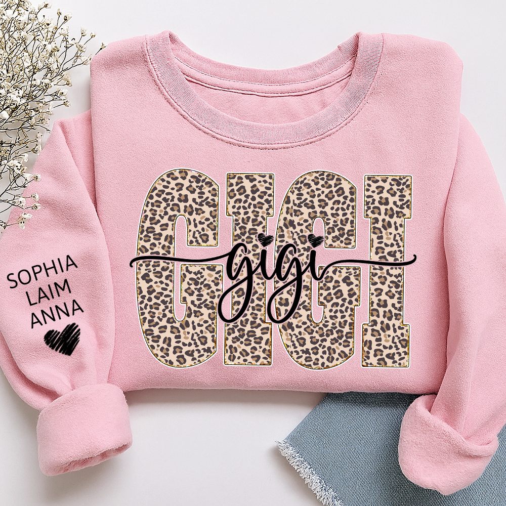 Leopard Style Design, Custom Mimi Gifts for Grandma and Grandchild's