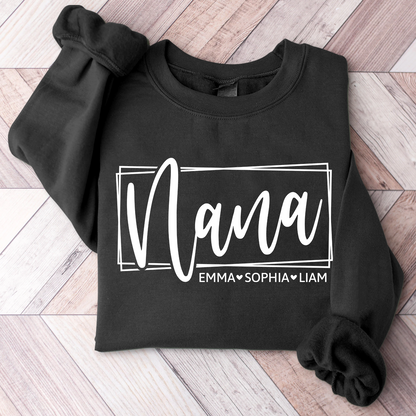 Custom Nana And Grandkids Sweatshirt