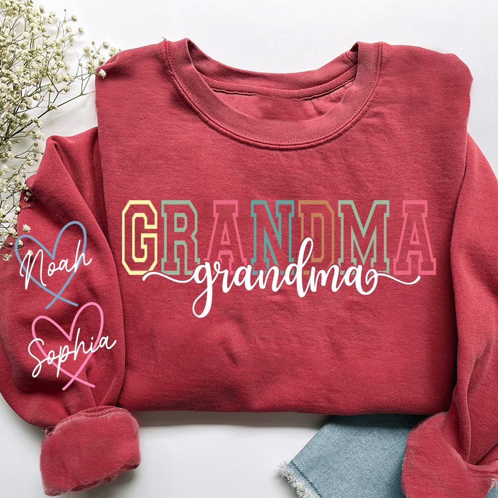 Custom Nickname Sweatshirt For Grandma And Kids, Gift Family