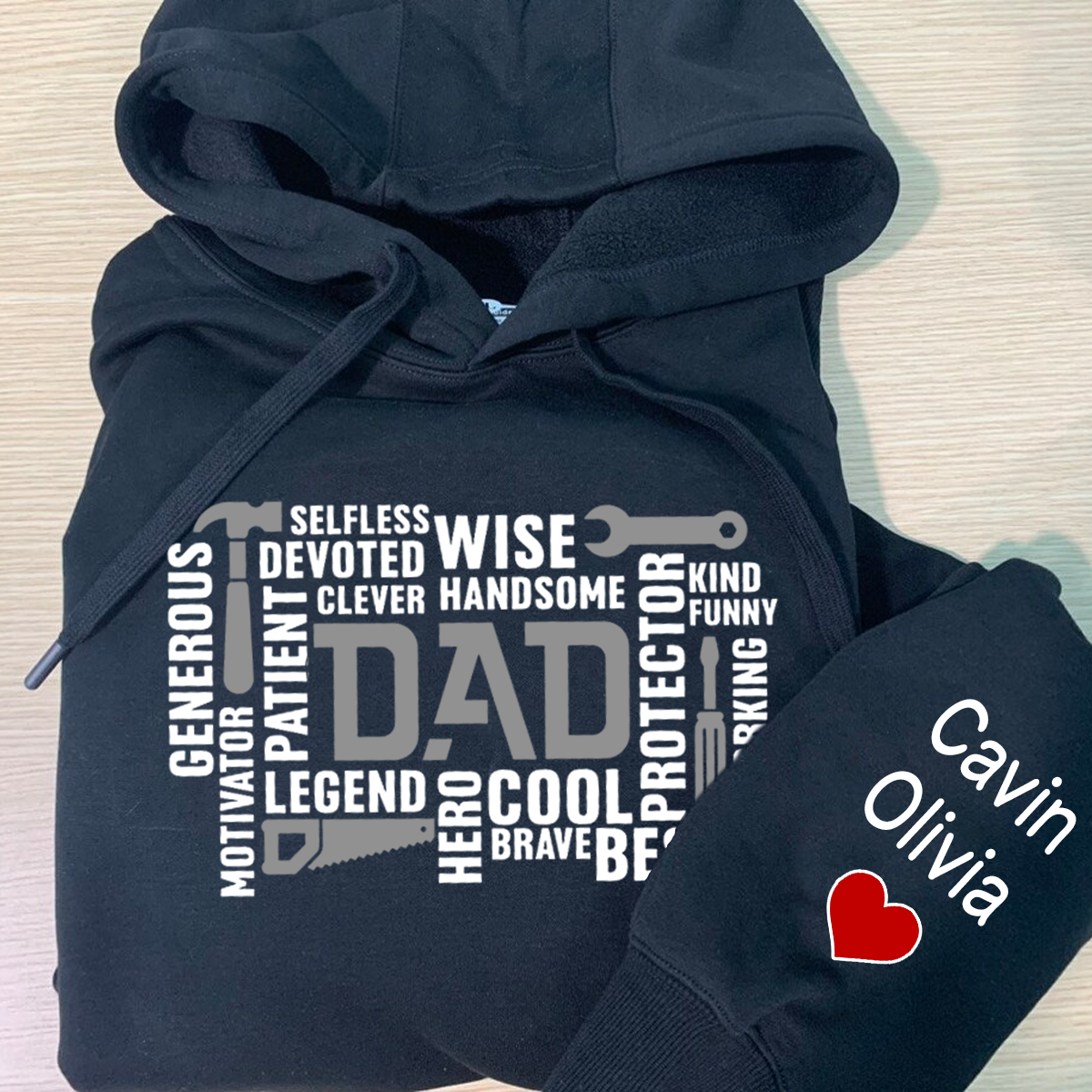 Personalized Dad With Kids Gifts Xmas 2023 Hoodie