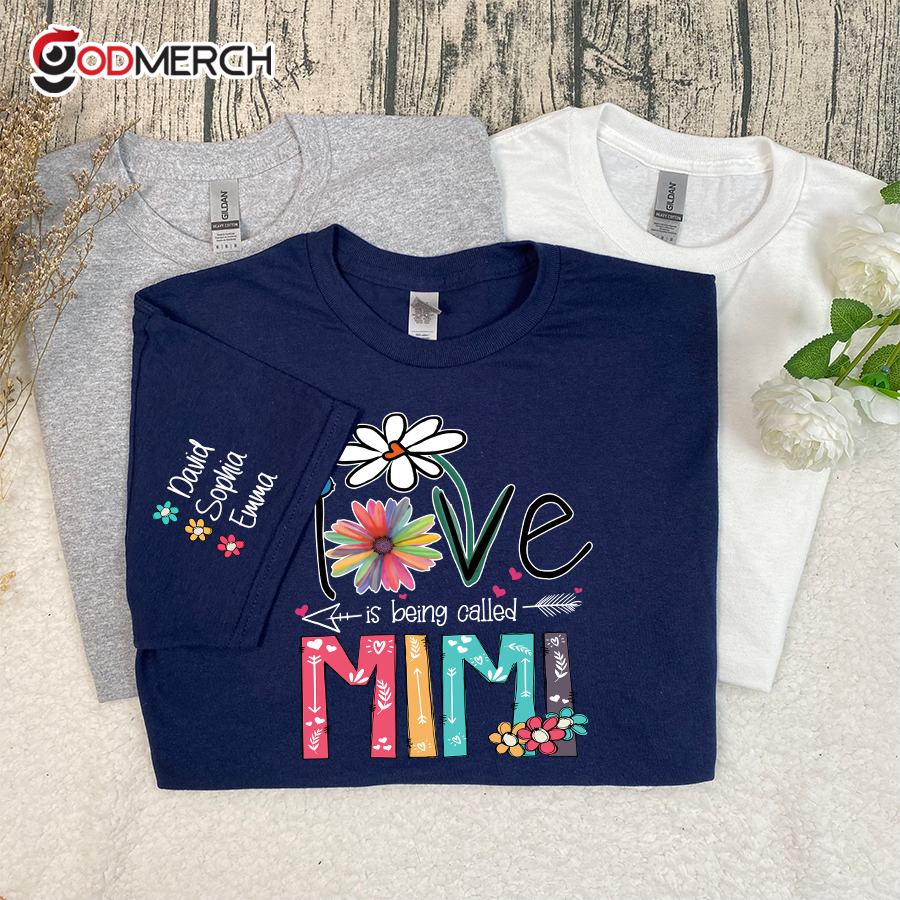 Love Is Being Called Mimi With Grandkids TH T-Shirt
