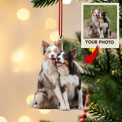Custom Photo Christmas Ornament, Personalized Cutout Picture Acrylic Tree Decoration Keepsake