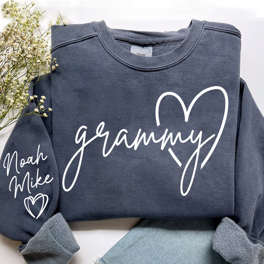 Personalized Grammy Sweatshirt, Custom Grandkids Names, Grandma Gift
