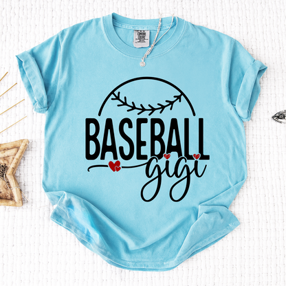 Comfort Colors® Baseball Gigi Heart, For Gift Grandma And Kids