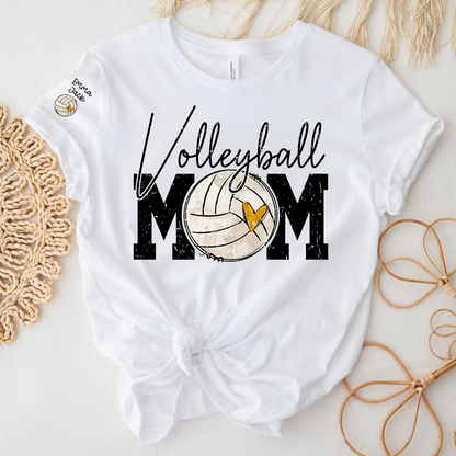 Personalized Volleyball Mom Shirt, Custom Grandkids Names and Volleyball Heart T Shirt